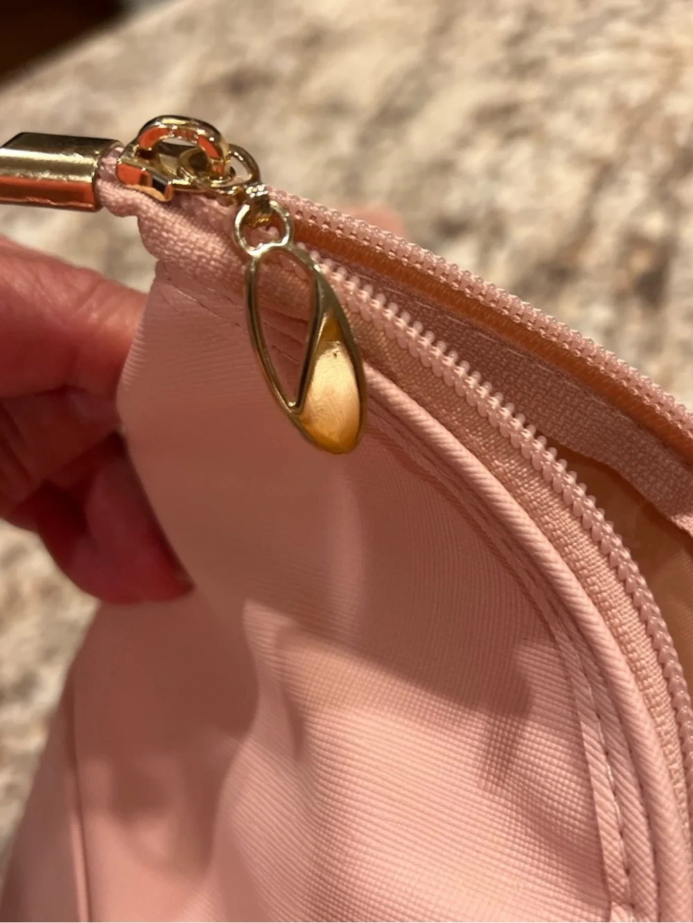 Blush Pink Women's Travel Cosmetic Organizer Pouch